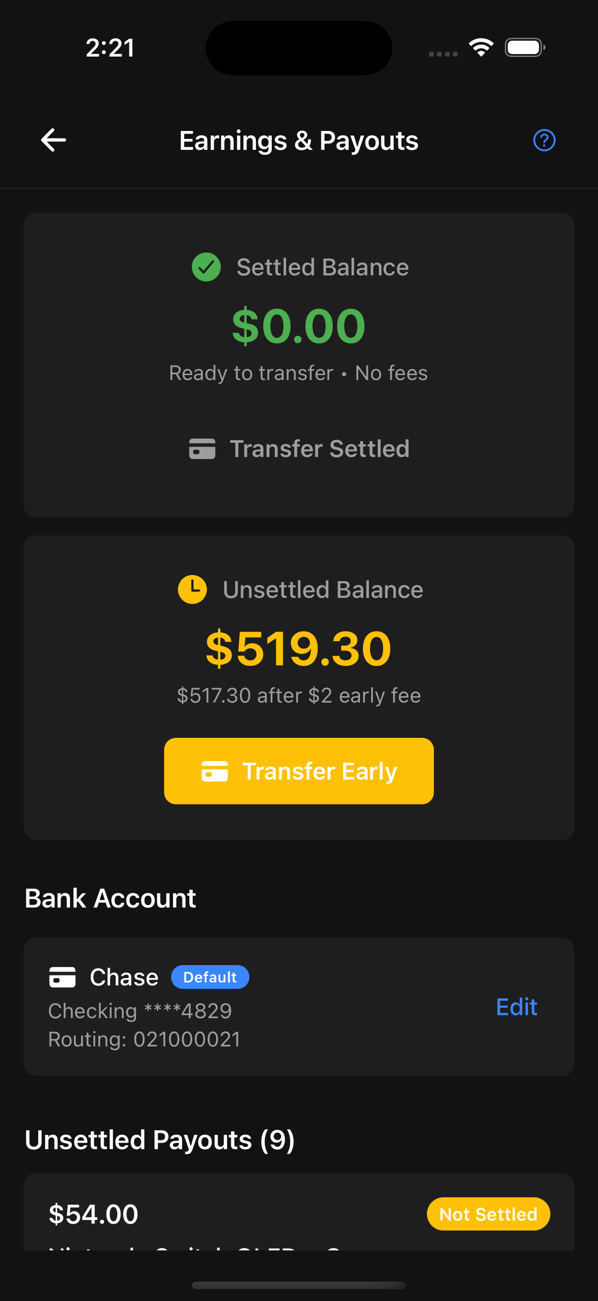 Track your earnings and payouts