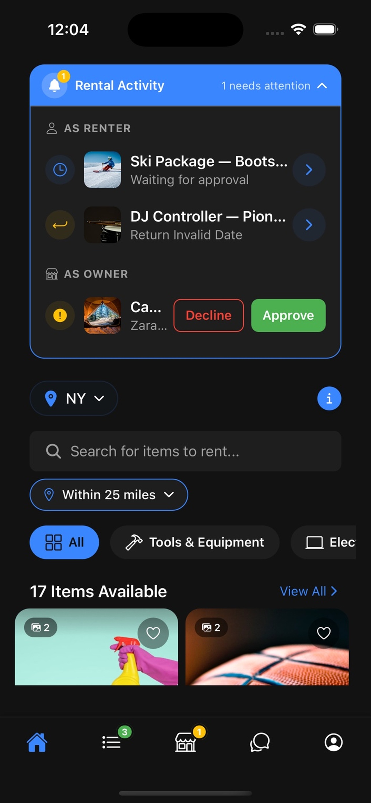 Borosome App - Home Screen